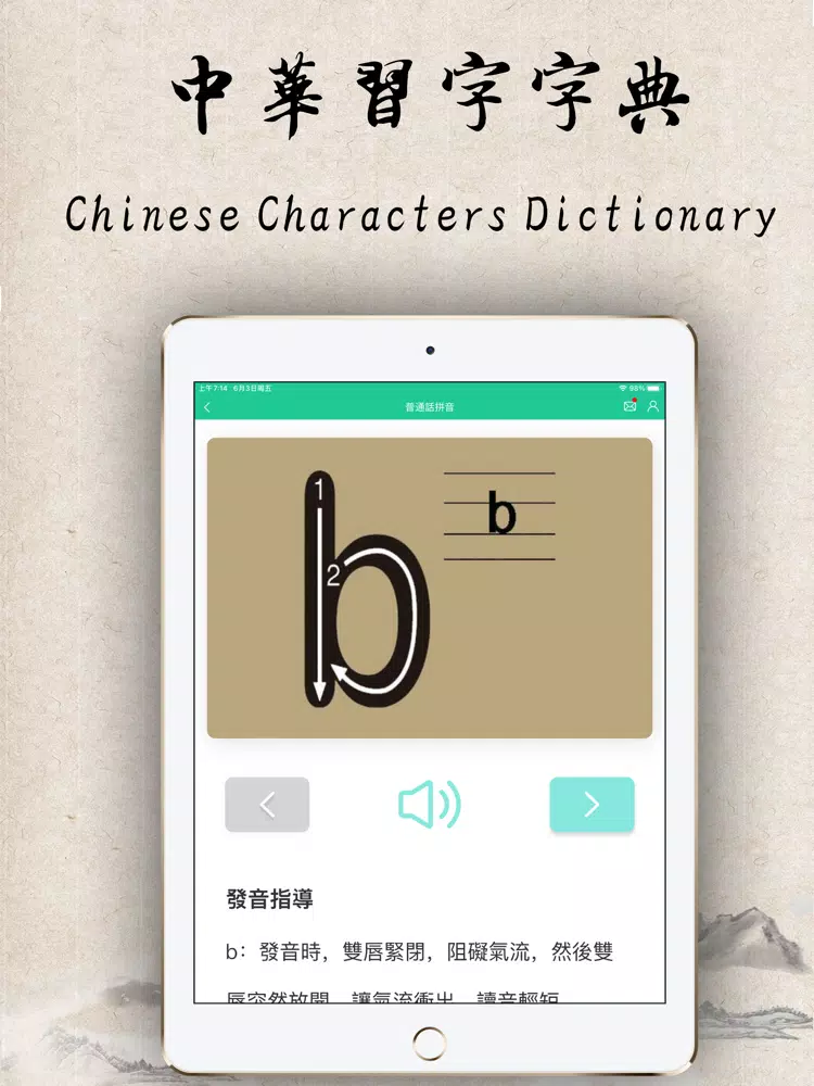 Chinese Characters Dictionary iPad 应用截图