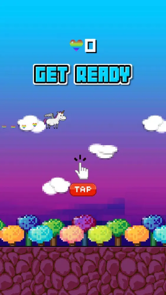 Happy Flappy Unicorn - My Fun Free Pony Flying Game スクリーンショット