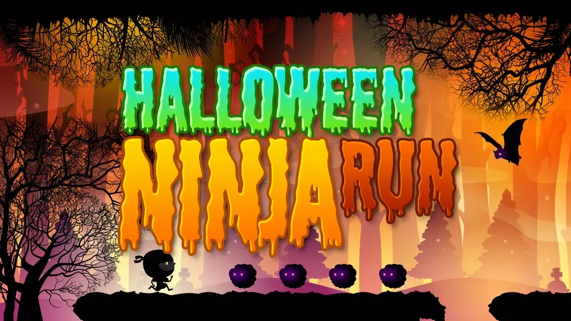 Capturas de pantalla de Halloween Ninja Run: Trick or Treat Dash through Sleepy Hollow With Vampire Bats and Pumpkins