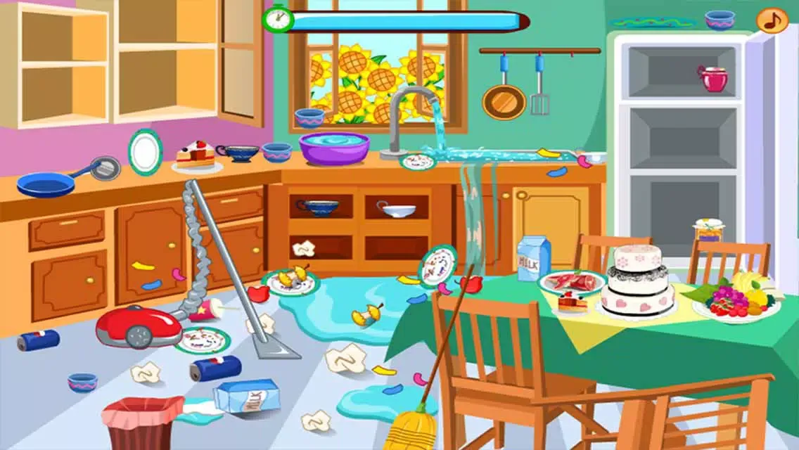 Kids House Cleaning : After Crazy Party স্ক্রিনশট