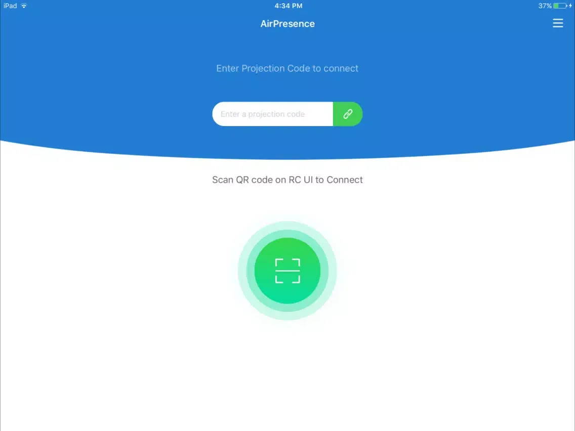 Zrzuty ekranu AirPresence iPad 