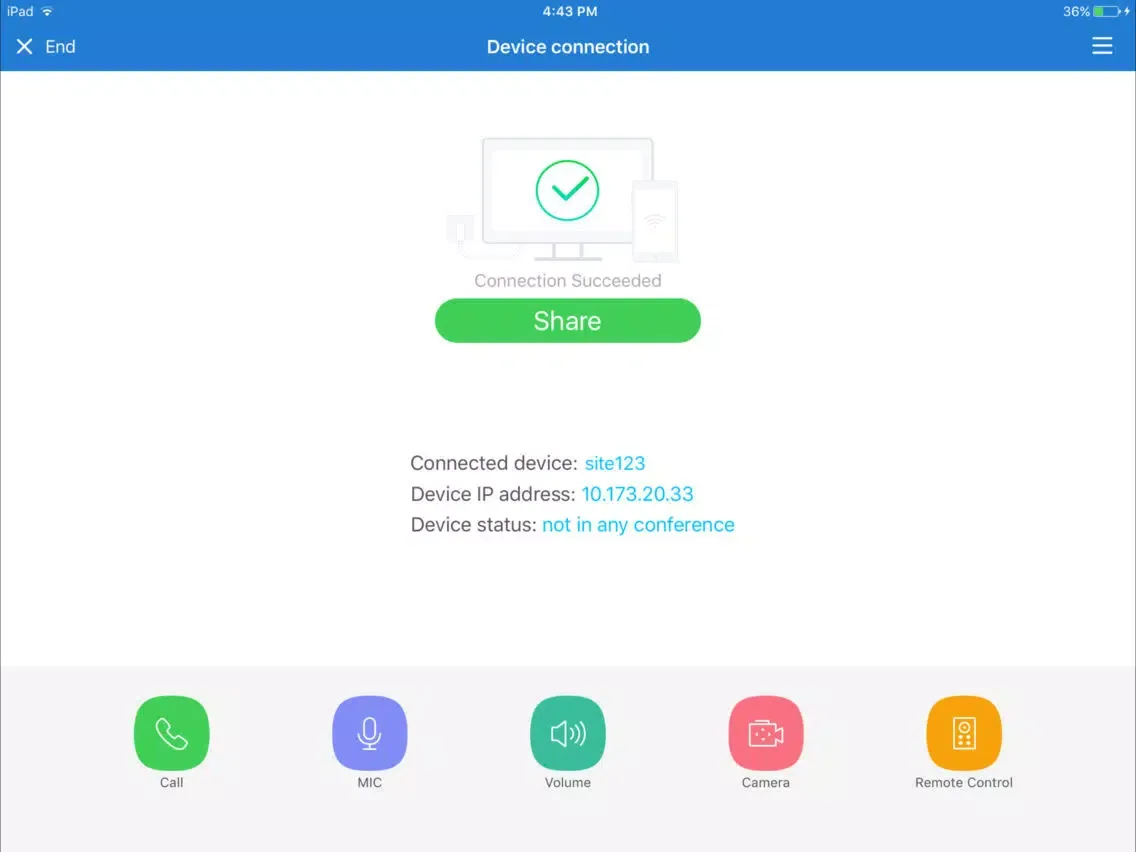 Zrzuty ekranu AirPresence iPad 