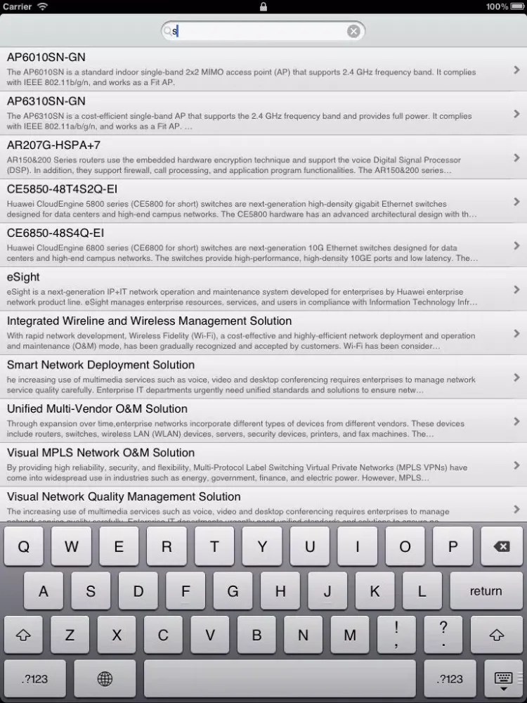 Captures d'écran de Huawei Network Book HD iPad 