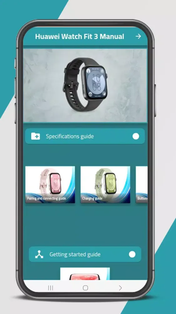 Скриншоты Huawei Watch Fit 3 Manual