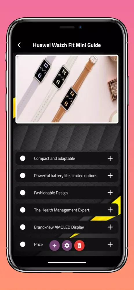 Huawei Watch Fit Mini Guide Screenshots