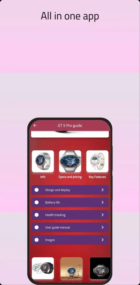 Huawei GT 5 pro watch guide Screenshots