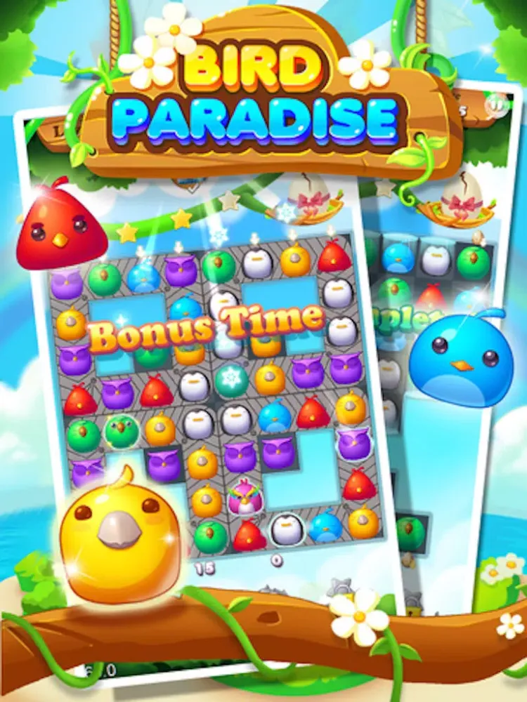 Crazy Bird - 3 match bubble puzzle crush game iPad 应用截图
