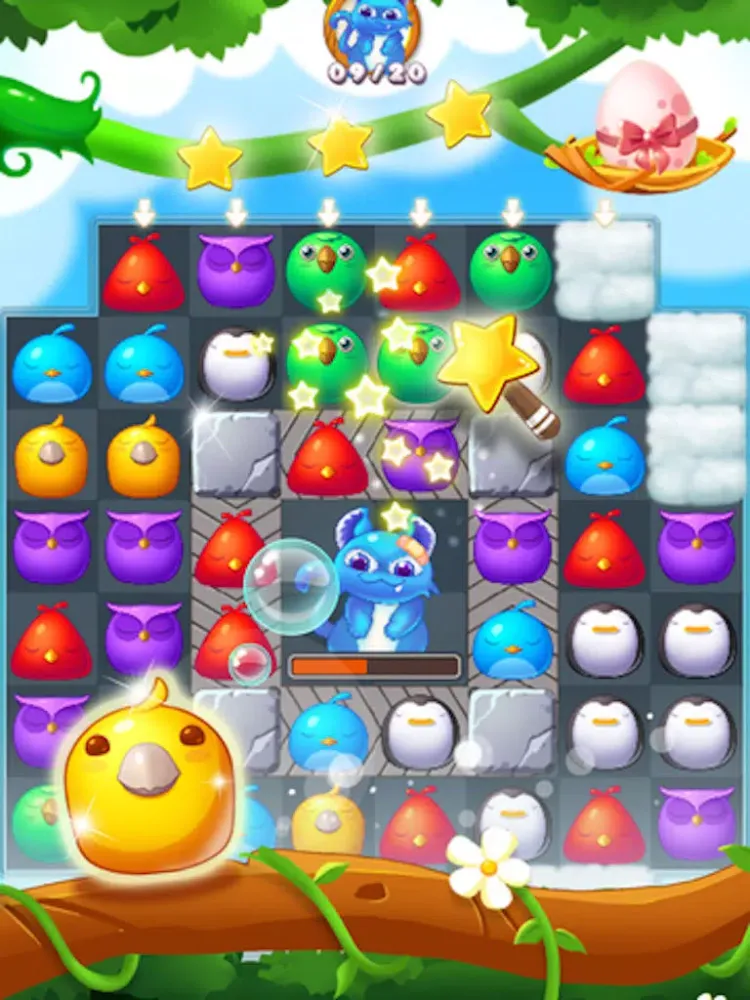Crazy Bird - 3 match bubble puzzle crush game iPad 应用截图