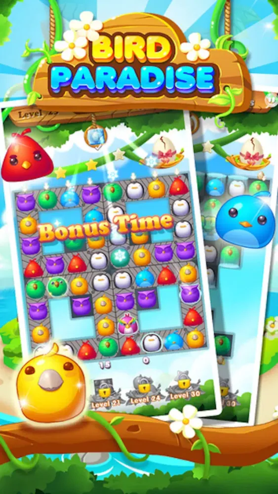 Crazy Bird - 3 match bubble puzzle crush game应用截图