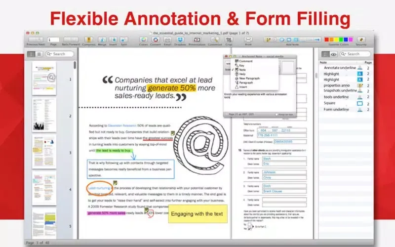 Скриншоты PDF Editor - Forms, Notes Edit