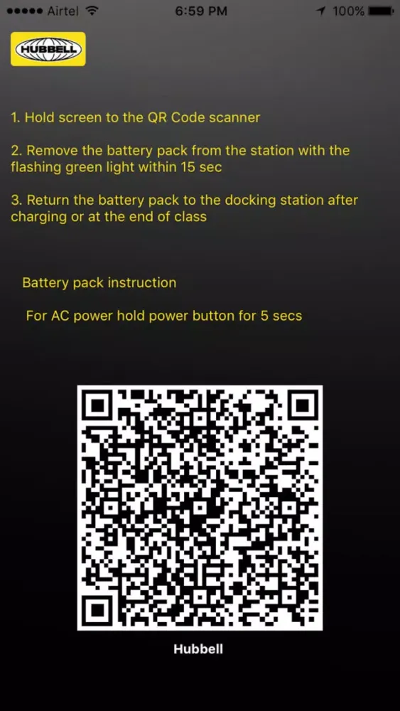 Ảnh chụp màn hình của Hubbell Charge Center