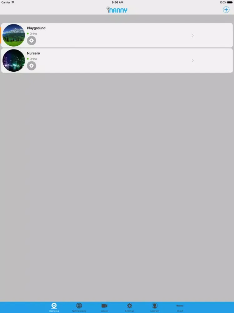 iNanny Monitors. iPad  Screenshots