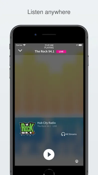 Ảnh chụp màn hình của Hub City Radio