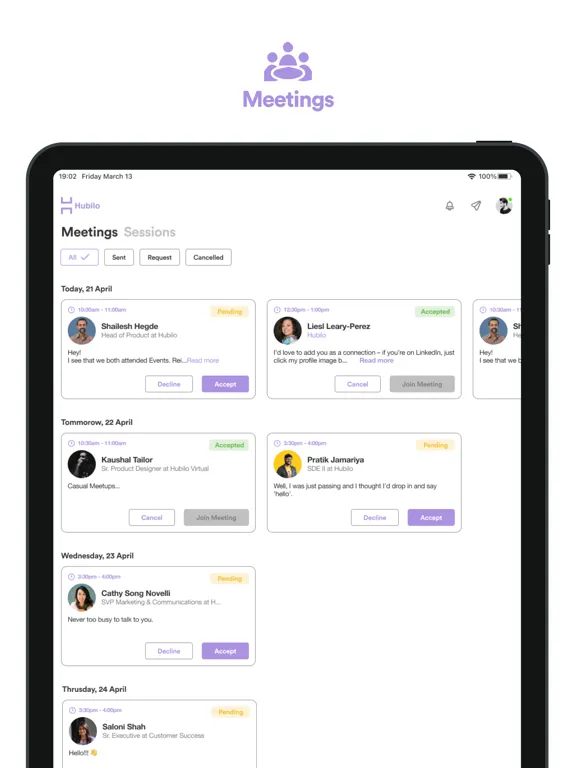 Tangkapan skrin Accedian SKO 2023 iPad 