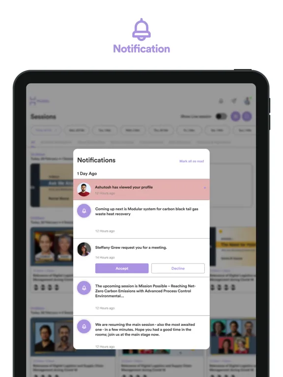 Tangkapan skrin Accedian SKO 2023 iPad 