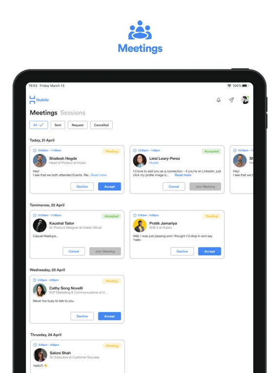 Tangkapan skrin Connect Spring Marketplace iPad 