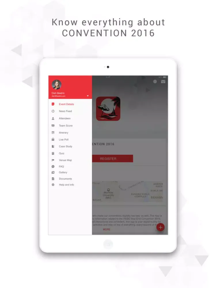 Convention 2016 iPad سکرین شاٹس