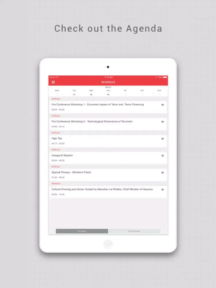 Counter Terrorism Conference 2017 iPad  Screenshots