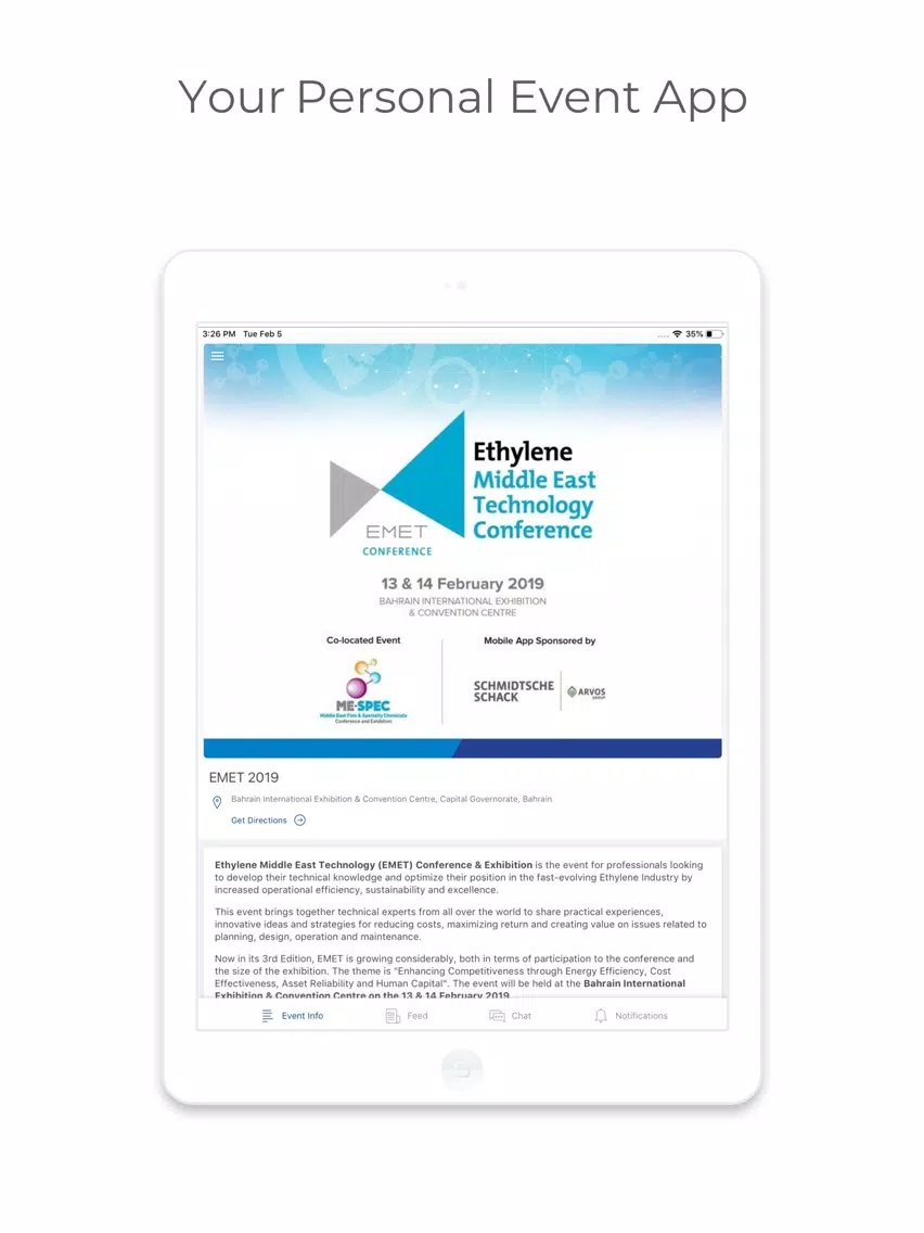 Tangkapan skrin EMET 2019 iPad 