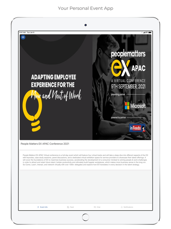 Capturas de pantalla de People Matters EX APAC Virtual iPad 