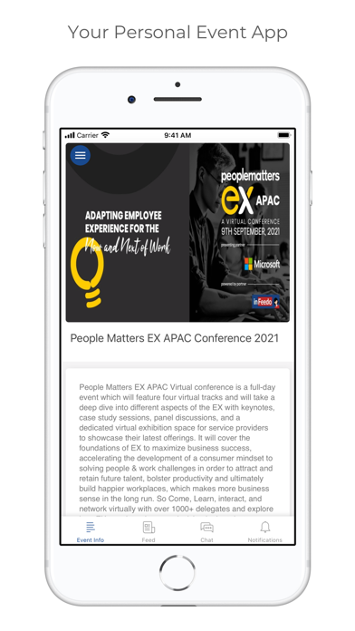 Capturas de pantalla de People Matters EX APAC Virtual