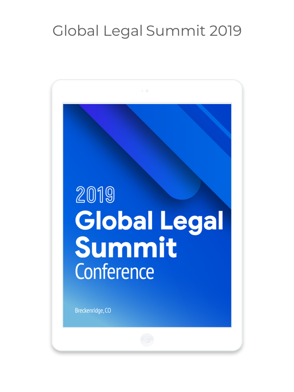 Global Legal Summit 2019 iPad  Screenshots