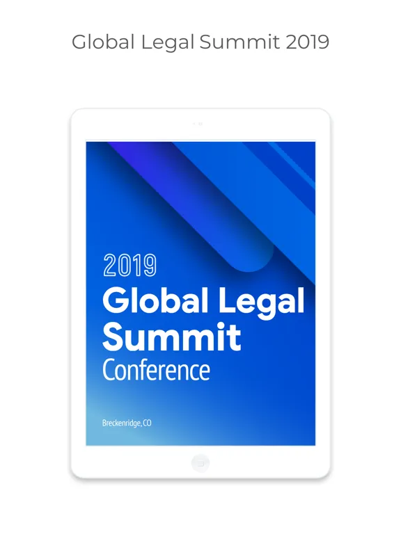 Global Legal Summit 2019 iPad  Screenshots