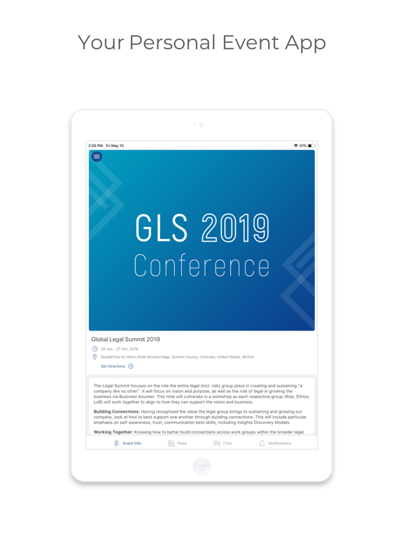 Global Legal Summit 2019 iPad  Screenshots