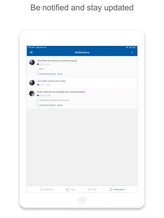 IABM COLLABORATE & CONNECT iPad  Screenshots