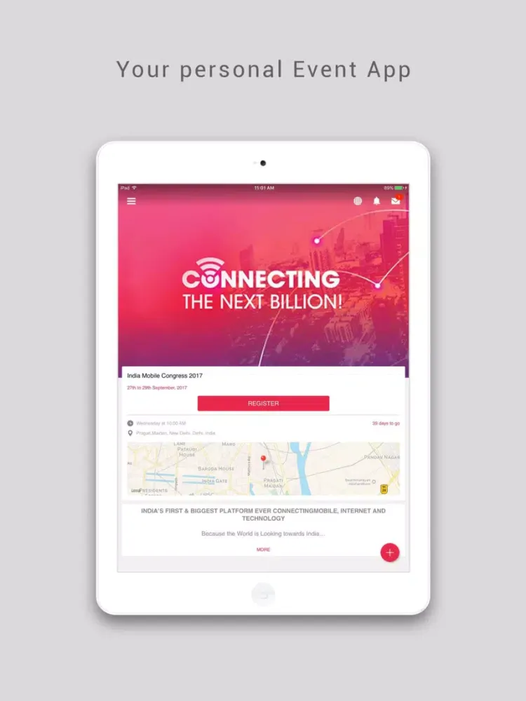 Tangkapan layar IMC 2017 iPad 