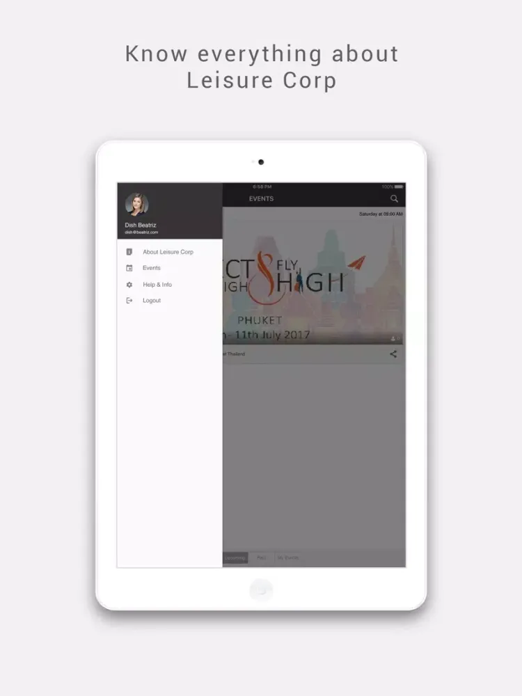 Tangkapan skrin Leisure Corp iPad 