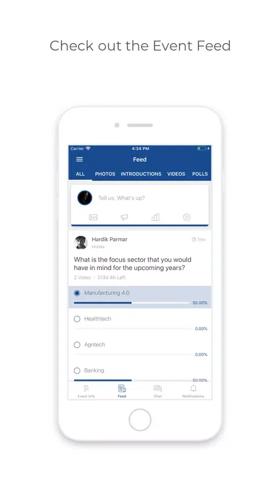 Capturas de tela do Hubilo Preview App