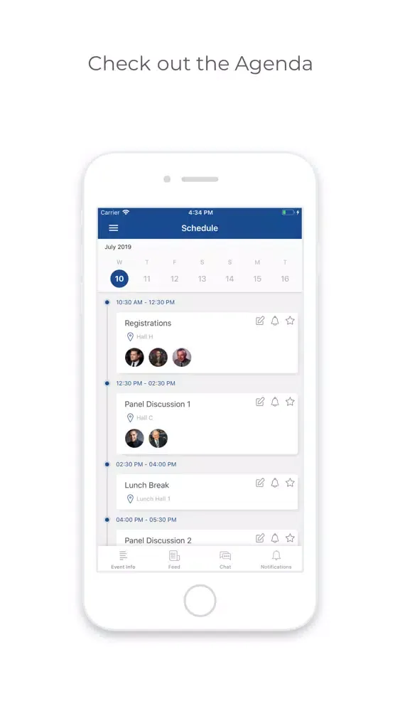 Capturas de tela do Hubilo Preview App