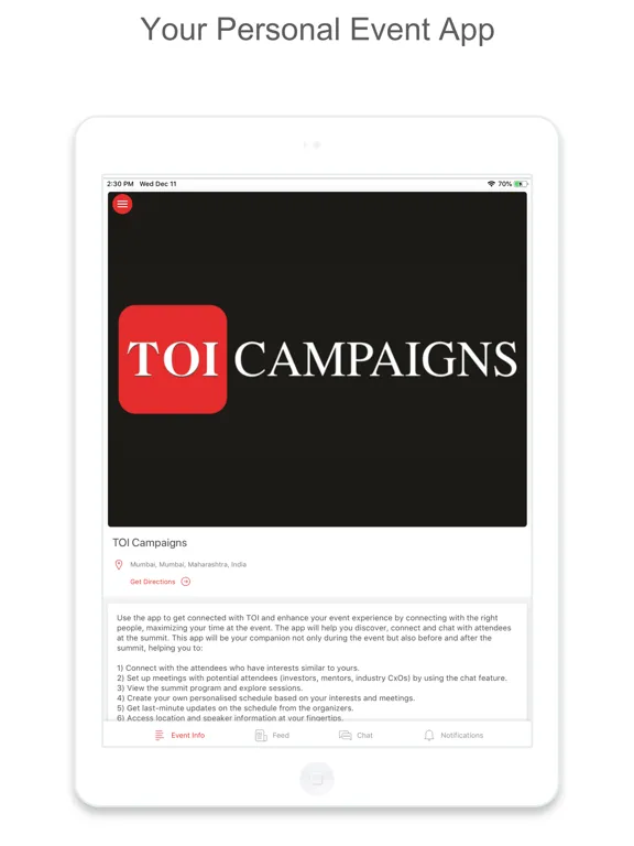 TOI Campaigns iPad  스크린샷