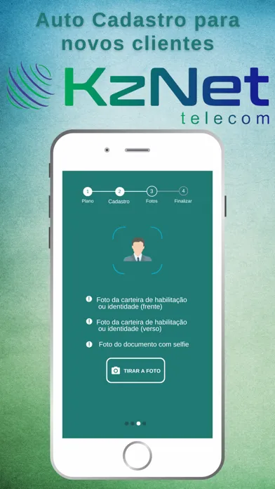 Capturas de tela do KzNet Telecom