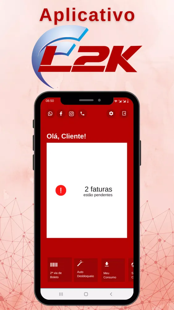 Capturas de tela do L2K Internet