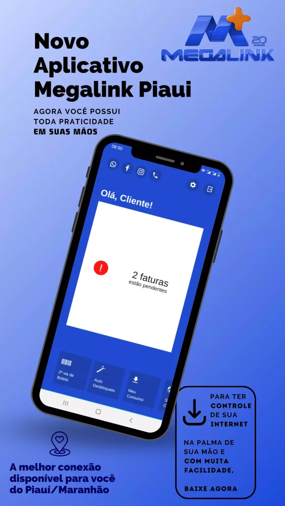 Capturas de tela do MegalinkAPP