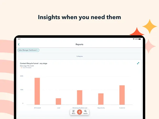 HubSpot CRM: Grow better iPad  Screenshots