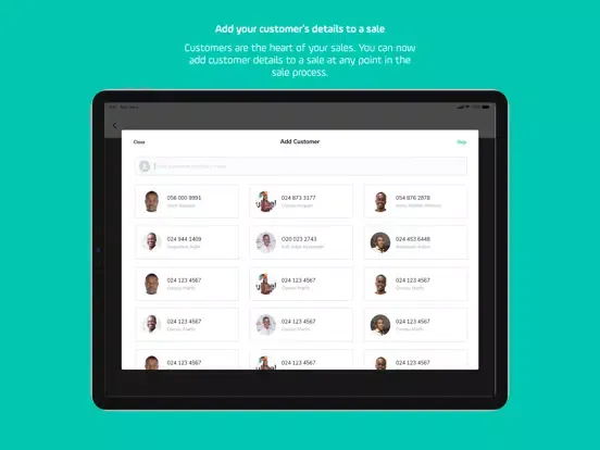 Ảnh chụp màn hình của Hubtel POS iPad 
