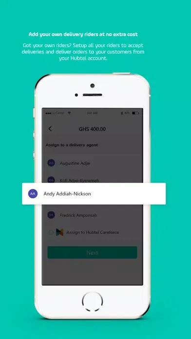 Ảnh chụp màn hình của Hubtel POS