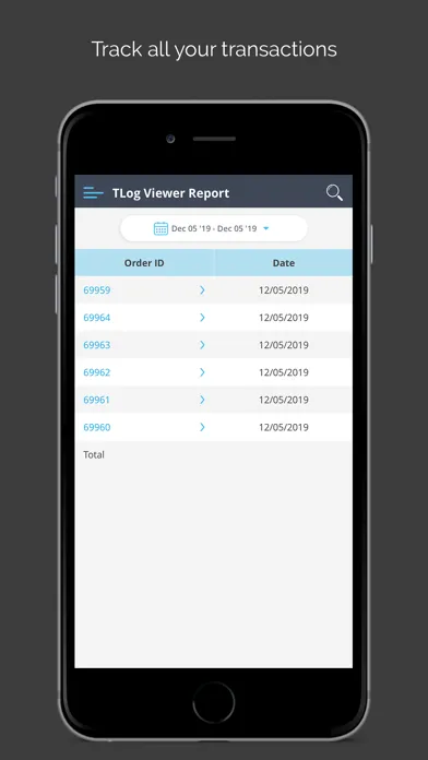 Capturas de tela do Zip POS Dashboard