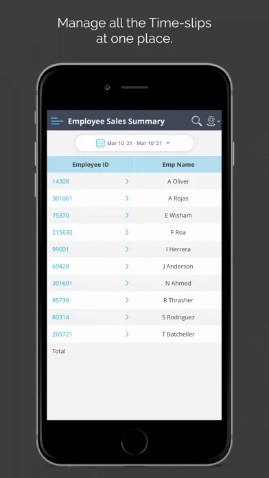 Capturas de tela do Zip POS Dashboard