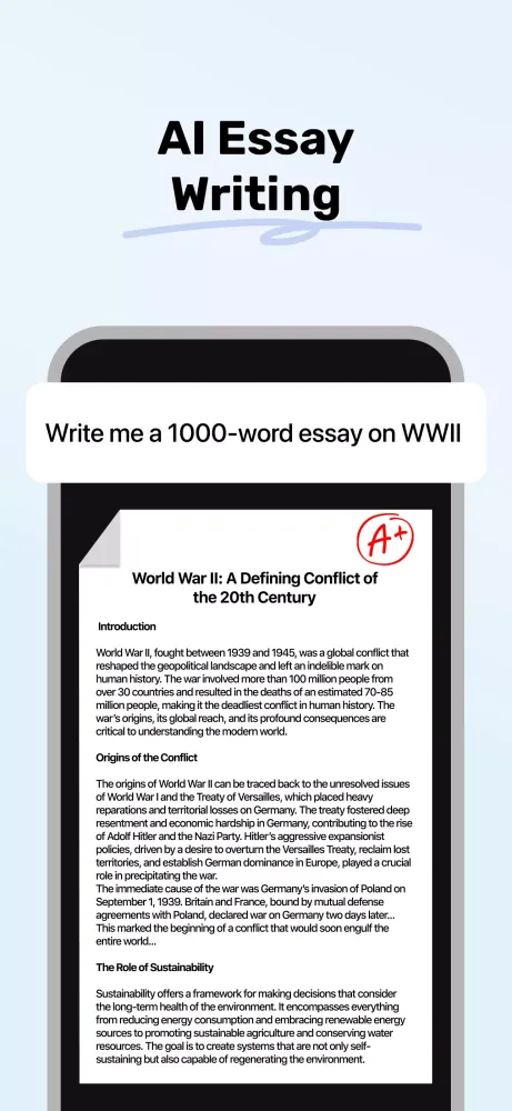 Скриншоты Homework AI