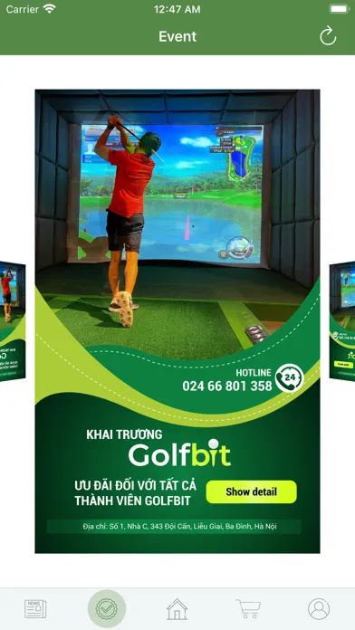 Tangkapan layar Golfbit