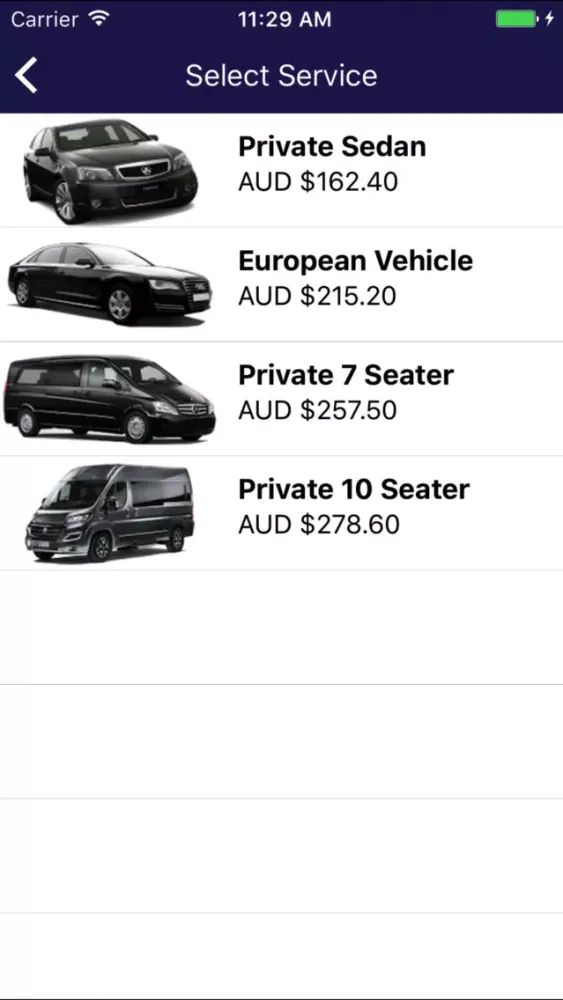 ACT Limo Screenshots