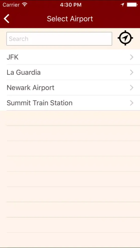 Tangkapan skrin State Airport Shuttle