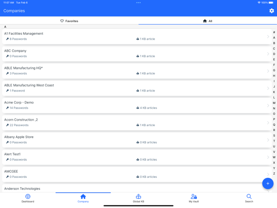 Screenshot di Hudu Mobile iPad 