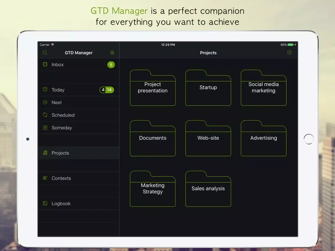 Ảnh chụp màn hình của GTD Manager for iPad iPad 
