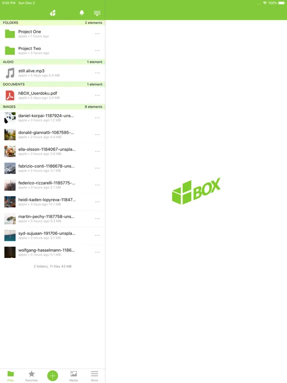 hBOX iPad  Screenshots