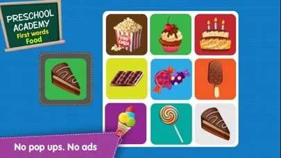 ภาพหน้าจอของ First Words Food - English : Preschool Academy educational game lesson for young children